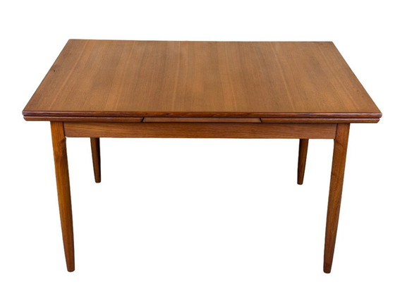 Image 1 of Table de salle à manger en teck des années 1960/70, design danois moderne, Danemark