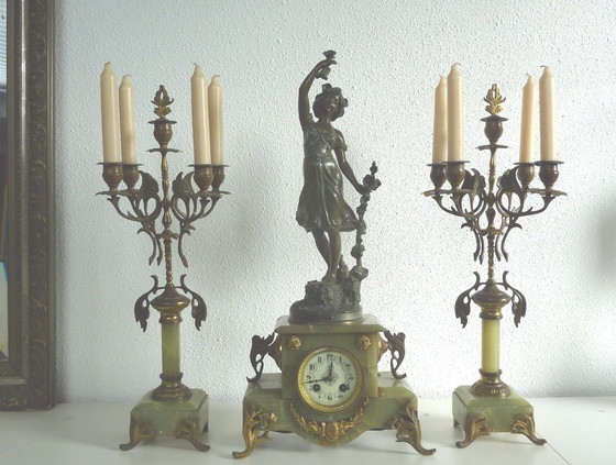Pendulum Set with Mirror – Barian, Clocks, Gold, Marble (photo 7 of 7)