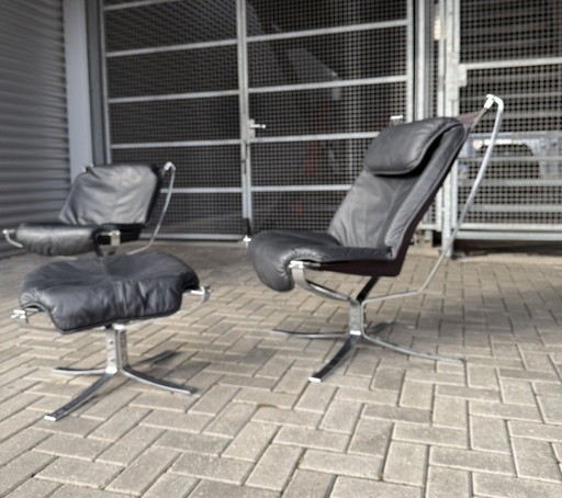 Vintage Sigurd rivende la lounge suite “Falcon” per Vatne Møbler (Norvegia)