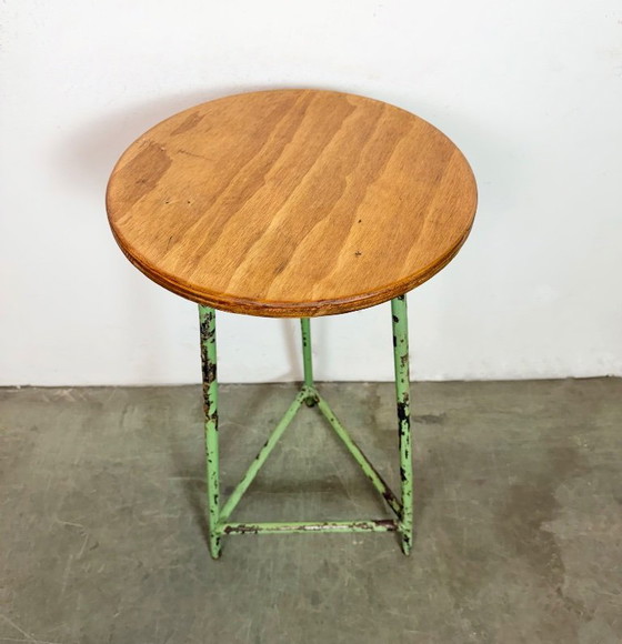 Image 1 of Tabouret d'atelier industriel vert, années 1960