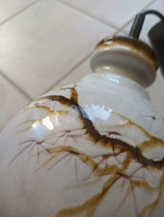 Image 1 of Echte vintage lamp van keramiek - hanglamp van Fischer Leuchten