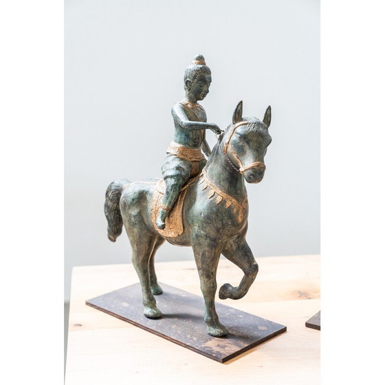 Image 1 of Pair of vintage bronze riders, 1920-1930