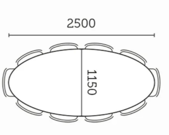 Image 1 of Mesa ovalada de la marca holandesa Arp