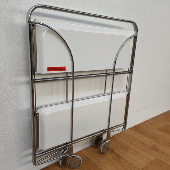 Image 1 of Vintage Barcart Drankkar Trolley Butlerwagen Serveerwagen. Opklapbaar