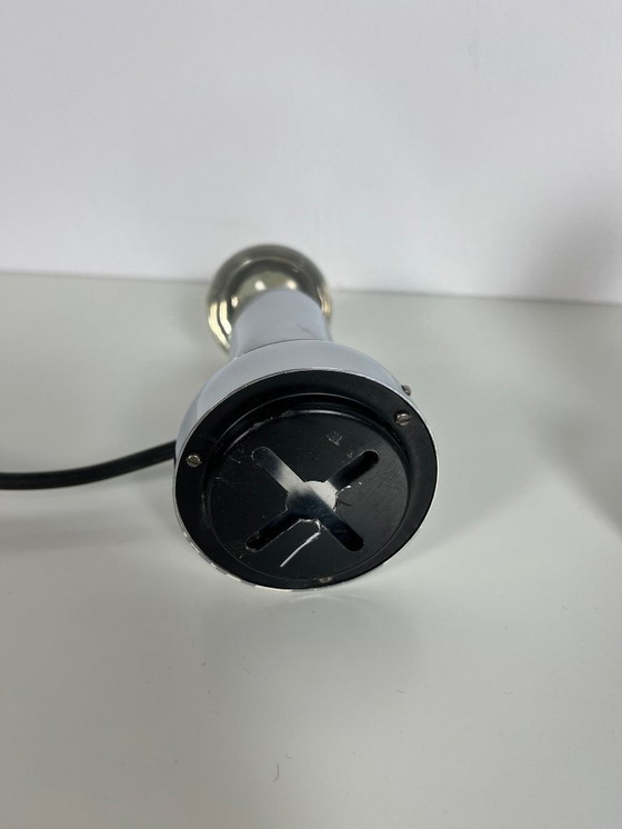 Image 1 of 2 lámparas de mesa/pared Pollux cromadas de Ingo Maurer para Design M, años 60.