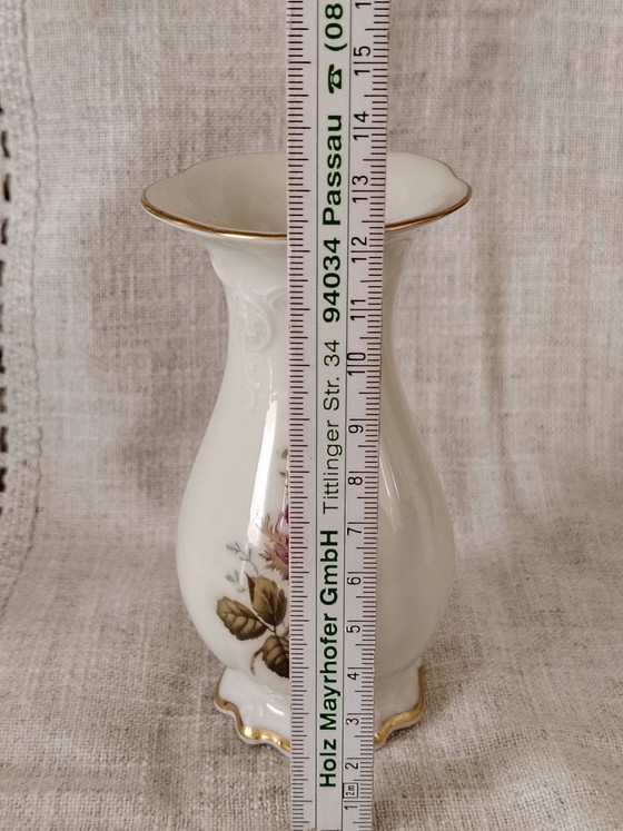 Rosenthal Classic Rose Vintage Moss Rose Porcelain Vase, Multi Color (photo 6 of 6)