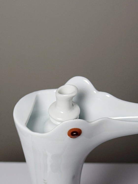 Image 1 of Vintage 80s Haviland Castel carafe and miniature bottle set, after Sandoz for Chabot