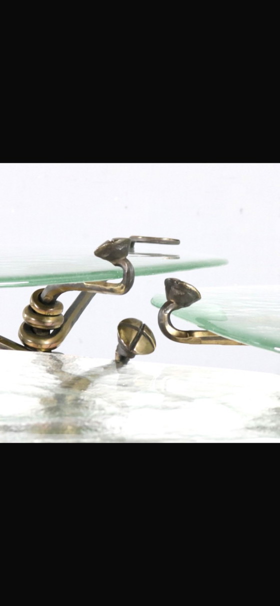 Image 1 of Brutalist handmade bronze coffee table