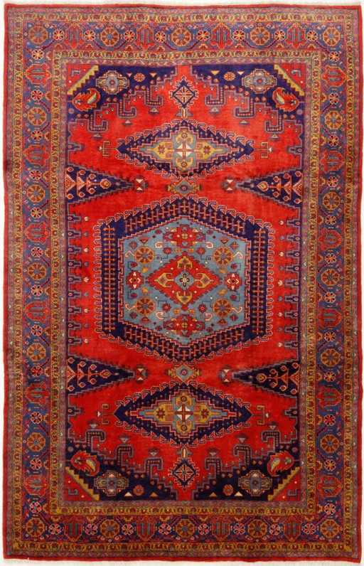 Original Perserteppich Wiss Rot 358 x 230 cm Top Zustand Klassik Alt