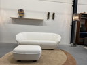 Pode Colla 3-seater sofa with Amelia fabric pouf