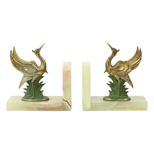 Art Deco Bookends Bird