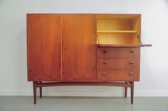 Mid Century Modern Opbergkast in Teak, Hout, Bruin (foto 7 van 11)