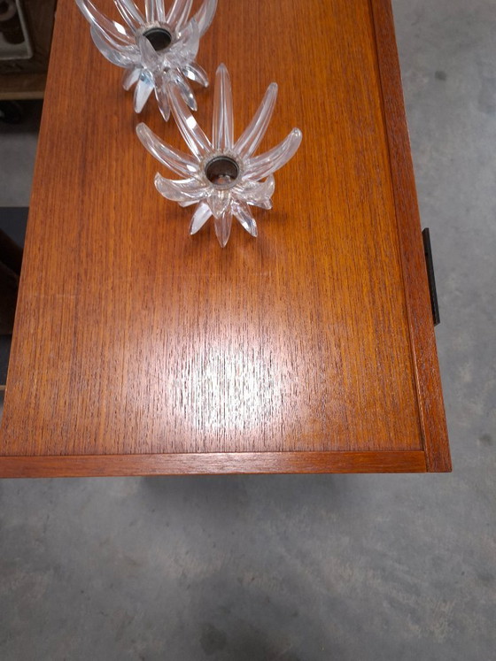 Image 1 of Set teak zwevende nachtkastjes met lades Denemarken