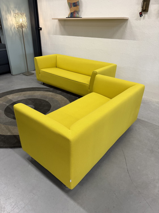 Image 1 of Gelderland 4800 Sofagarnitur, 2,5- und 2-Sitzer, Stoff Gelb