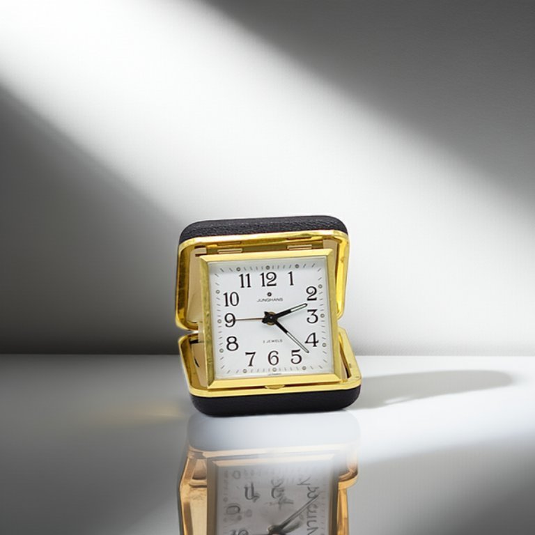 Vintage Junghans 1960s Travel Alarm Clock – Elegant Mid-Century