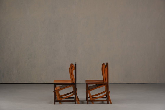 Image 1 of Chaises de salle à manger vintage au design sculptural unique, France années 1960, lot de 2