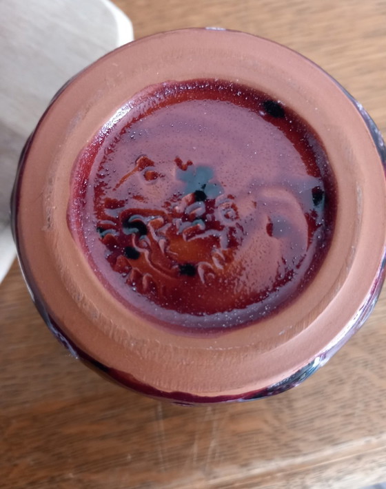 Image 1 of Trio of reactive enamels "Fat Lava" and "Ox Blood" by Marius Giuge