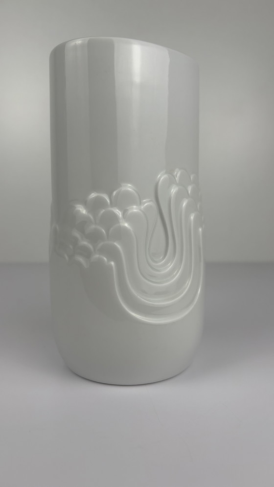 Image 1 of Thomas Germany Vintage Porcelain "Blütenfest" Vase White