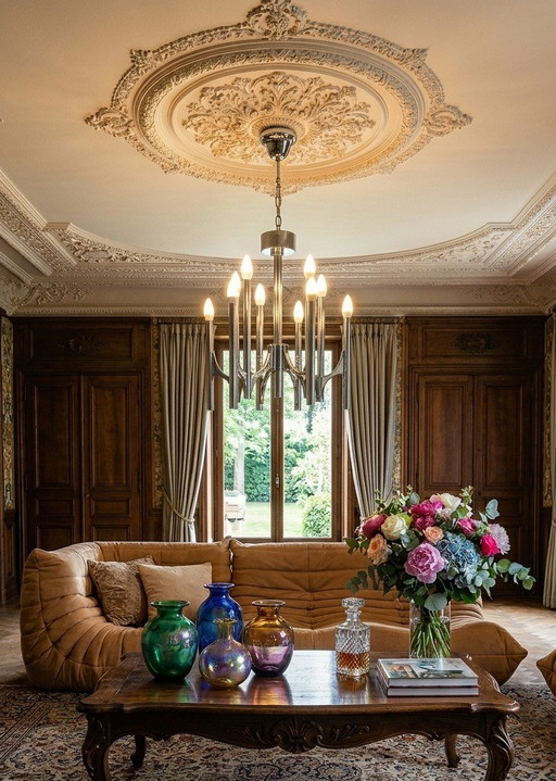 Gaetano Sciolari Nine-Light Iconic Chandelier, 1970s