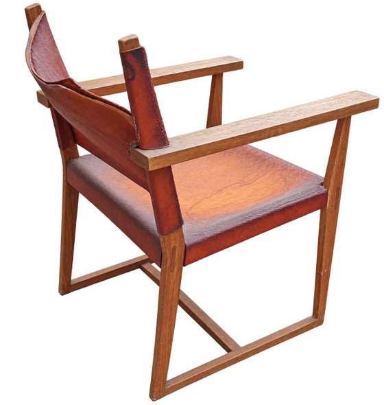 Restored vintage leather chair – solid wood frame, original design – Armchairs (photo 8 of 8)