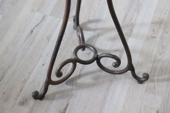 Image 1 of Tavolino vintage in ferro e marmo, Italia anni '80