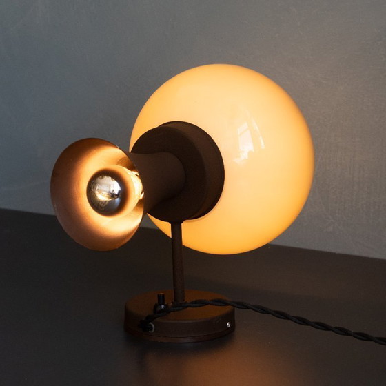 Image 1 of Dark brown Herda Diabolo Space Age Mushroom Wall Lamp