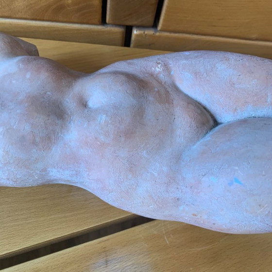 Terracotta female nude Sculpture signed Jean Portal, Ceramic, Beige, Vintage (photo 11 of 15)