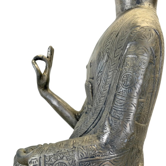 Large Chinese Incense Buddha – 1980s – 85.6 cm – Sculpture (photo 23 of 30)