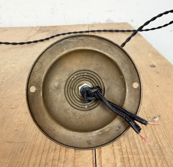 Image 1 of Small Industrial Black Enamel Ceiling Lamp, 1950s