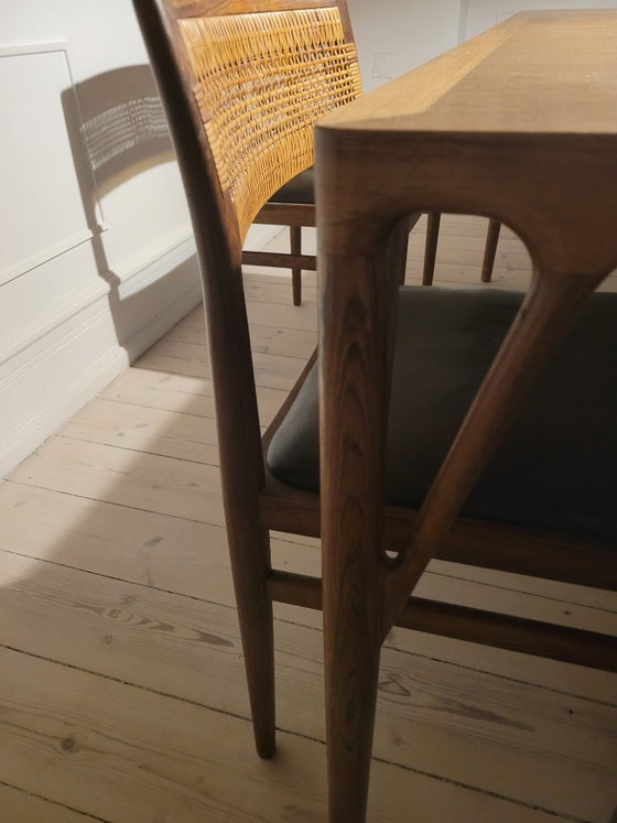 Table à manger, Søren Holm, Danemark années 50, palissandre; 11 x Chaises de salle à manger Erik Wørts, (photo 3 of 5)