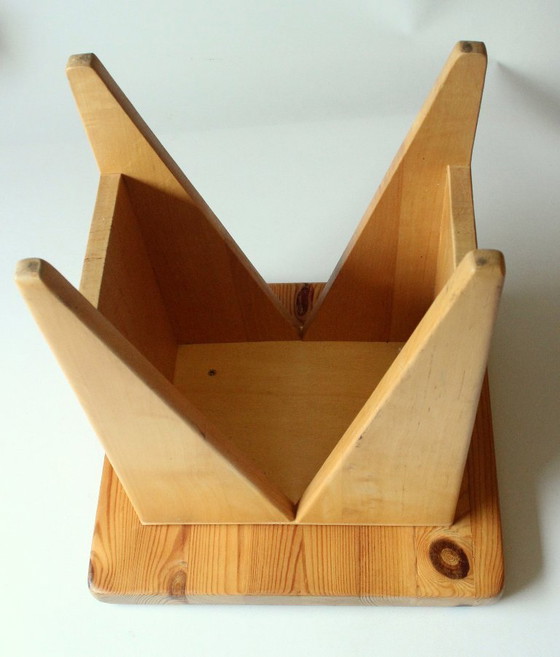Image 1 of Support à fleurs design robuste - bois - fait main
