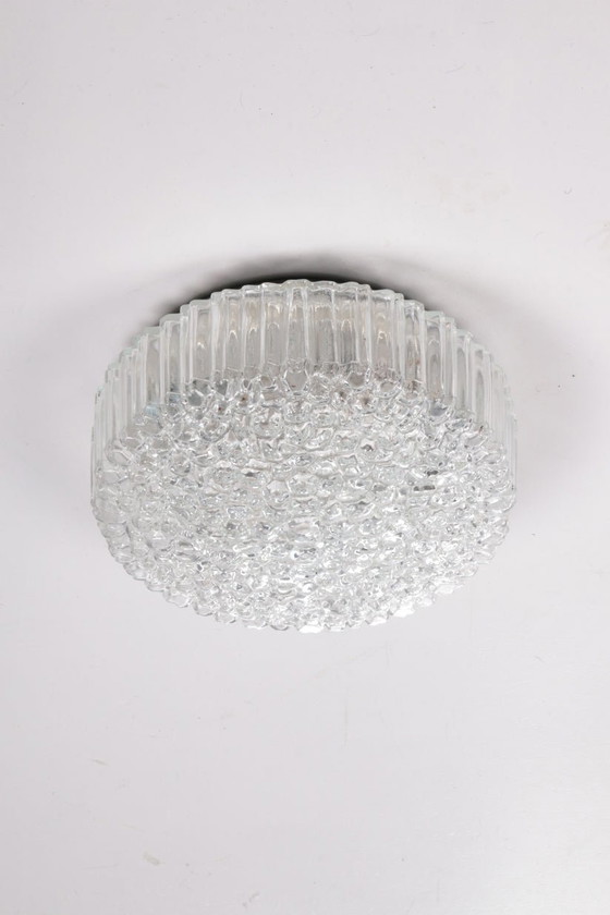 Image 1 of Mid-Century Glass Ceiling Lamp Glashutte