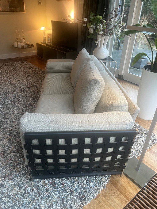 Flexform Cestone hoekcombinatie/2 banken met hocker