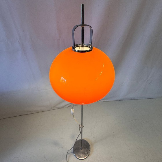 Image 1 of Harvey Guzzini "Lucerna" Floor Lamp, Orange, 1960s – Italian Design