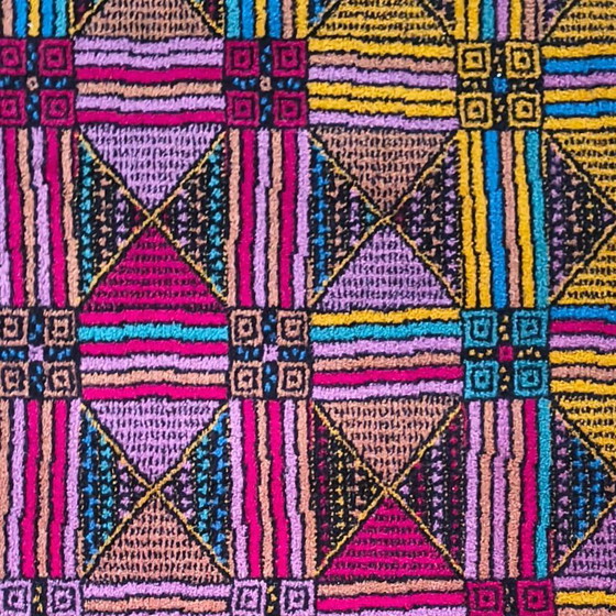 Image 1 of Magnifique tapis géométrique italien en laine des années 1980, signé Missoni pour T&J Vestor