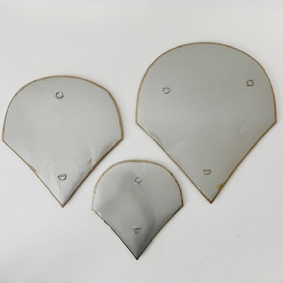 Image 1 of Set di specchi a goccia in ottone marocchino a forma di goccia di pioggia