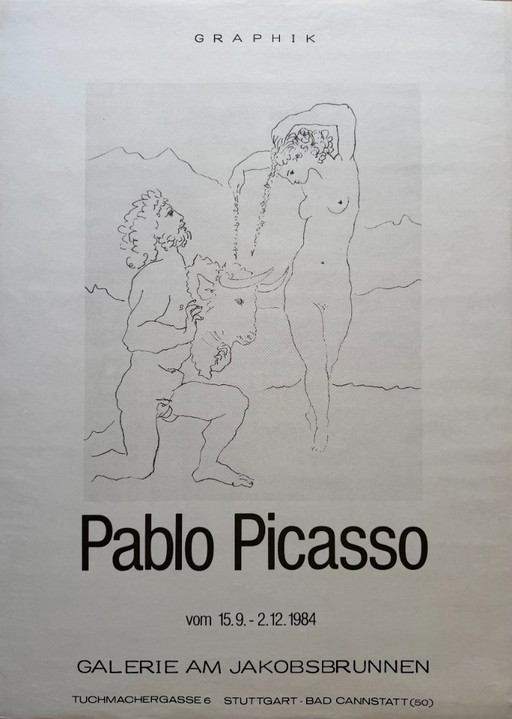 Pablo Picasso, Galería Am Jakobsbrunnen, 1984, Impreso en Alemania – posters, Paper