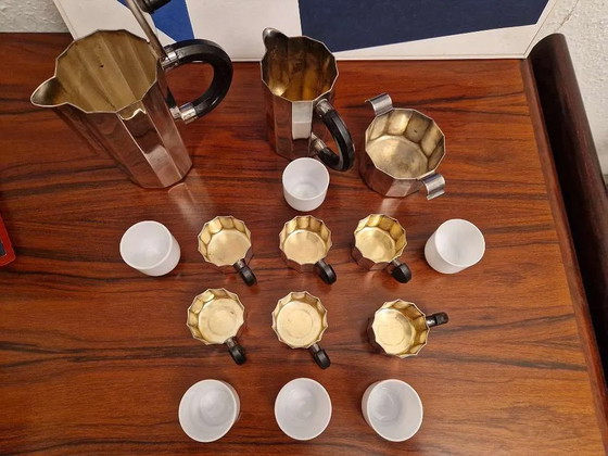Coffee service, Art Deco, Czech Republic, silver-plated, circa 1920 – Crockery, Brass (photo 7 of 8)