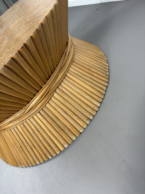 Image 1 of Vintage Salotable by Elinor and John McGuire Bamboo and Rattan 1970's