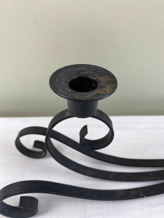 Paar schmiedeeiserne Kerzenständer – Kerzenhalter, Iron, Vintage (photo 14 of 14)