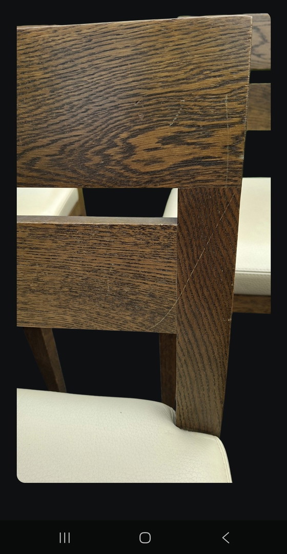 Image 1 of 6 Massief Eiken Eetkamerstoelen