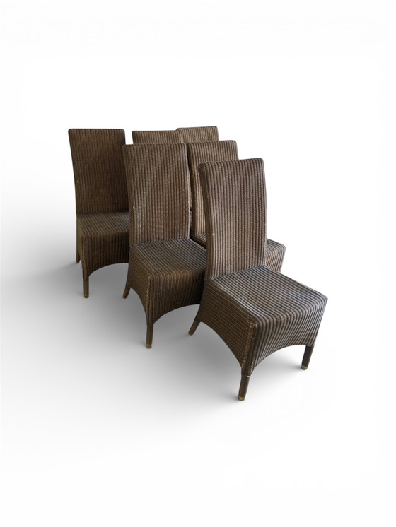 Image 1 of 6 sillas Lloyd Loom, siglo XX