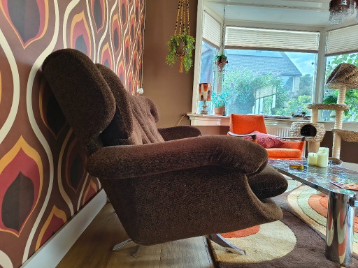 Sixties/Seventies Kuip Bankstel – 3 5 zitsbanken, Metal, Textile (photo 2 of 15)