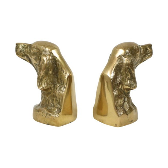 Image 1 of Fermalibri in ottone con cani setter irlandesi