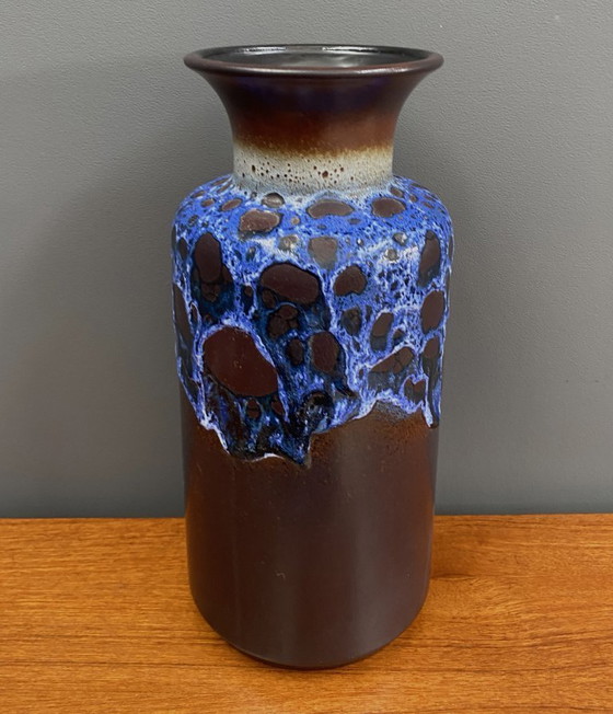 Image 1 of Jasba Vase model N602-1035 black and Blue lava