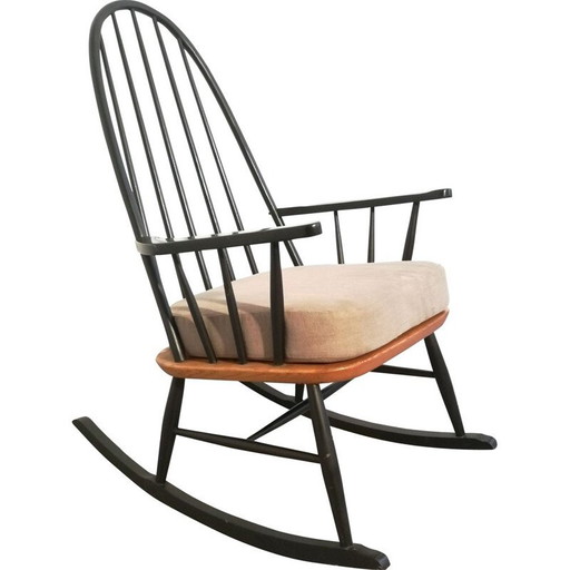 Sedia a dondolo stile vintage Ilmari Tapiovaara 1960