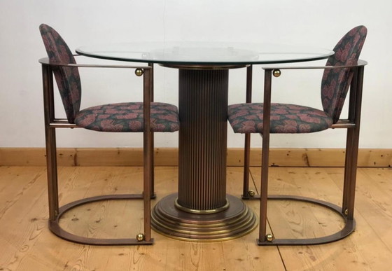 Image 1 of Set da pranzo vintage BELGO CHROM, tavolo e 2 sedie