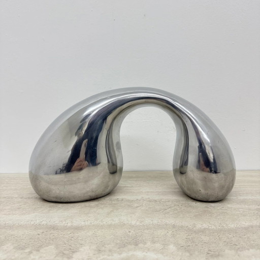 Biomorphic Sculpture Object in Aluminum by Eva & Peter Moritz for Ikea, 1980