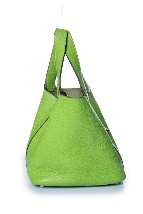 Hermes, een vert cru clémence lederen picotin 18 tas – Hermès, Bucket tassen, Calfskin (photo 4 of 14)