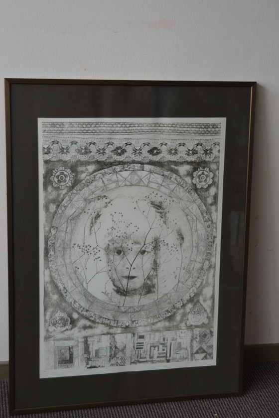 Image 1 of Lithograph by H.D.F. v.d. Bos / v.d Molen ( Reina )